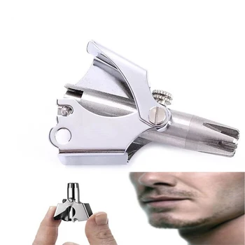 

New Men Portable Manual Nose Hair Trimmer Stainless Steel Sliver Nose Ear Hair Trimmer Hair Removal Clipper 4.5 x 3cm