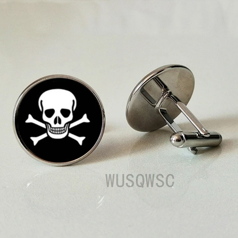 WUSQWSC новые пиратские Близнецы Крестный отец запонки круглые фото ювелирные