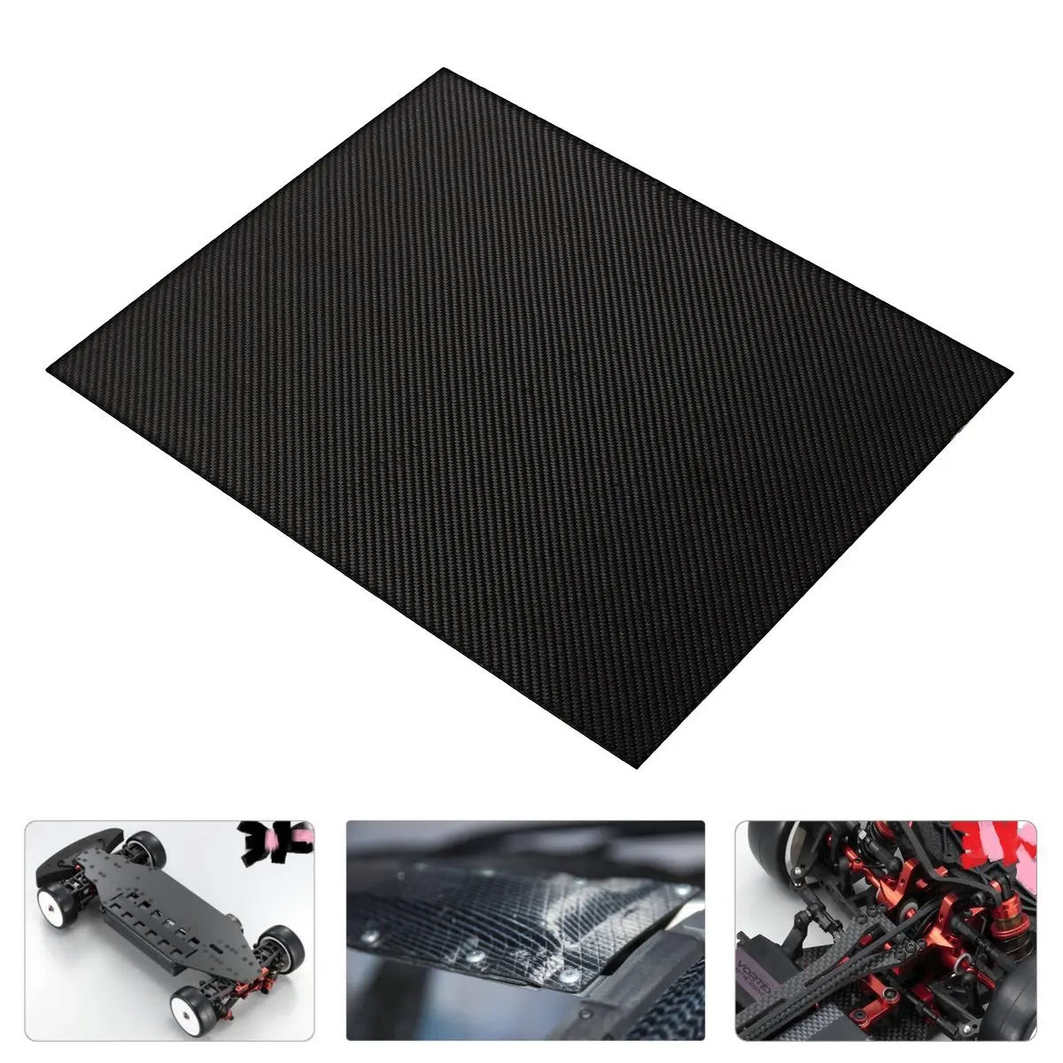 

Thickness Carbon Fiber Board Plate Sheet 3K Twill Weave High Gloss Vehicle Material Carbon Fiber Plate Panel Sheets 400x500x2mm