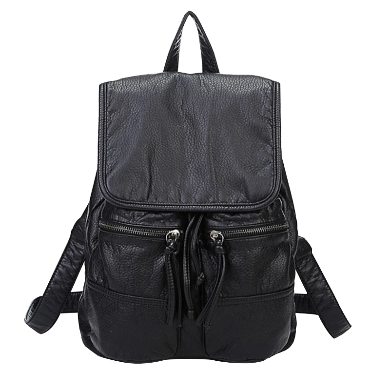 

2016 New Girl's Backpack Fashion Pu Leather School  Backpacks Women's Bags Casual All-Match Women Brand Travel Bag