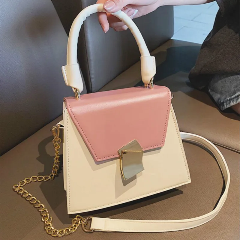 

Elegant Female Tote bag 2019 Fashion New Quality Leather Women's Designer Handbag Lock Chain Shoulder Messenger Bag Bolsos Mujer