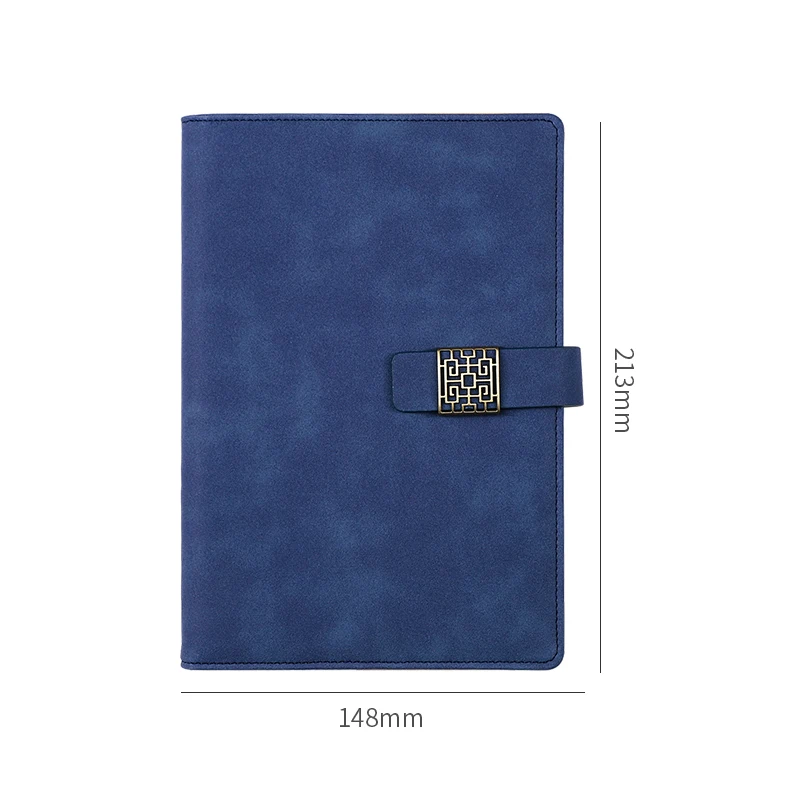 RuiZe кожаный блокнот планировщик, ежедневник, А5, твердый переплет, записная книжка, офисный бизнес-блокнот, блокнот, бумажные канцелярские принадлежности - Цвет: Синий
