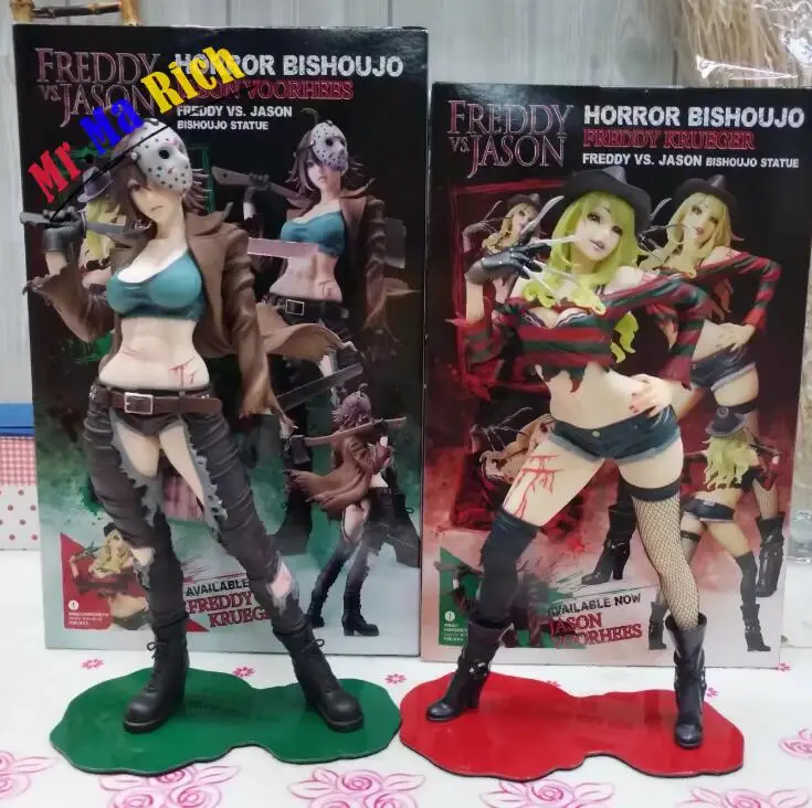 

Sexy Femminile Grils Versione Freddy Vs Jason Horror Bishoujo Pvc Action Figure Giocattoli 23 Cm