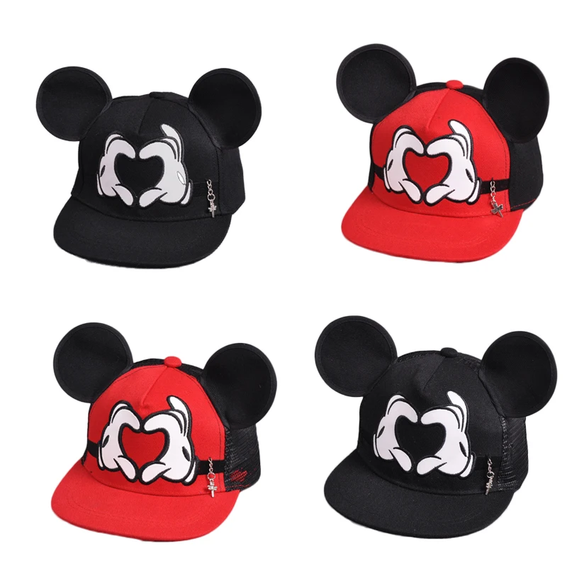 Summer Baby Kids Baseball Cap Cartoon Cute Big Ear Snapback Adjustable Caps Boys Girls Children Flat Hip Hop Hat | Детская одежда и