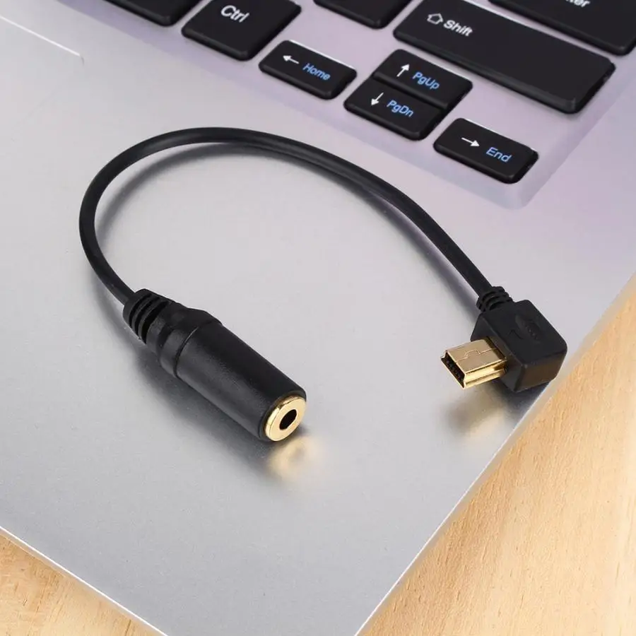 17cm Mini USB to 3.5mm Mic Microphone Adapter Cable Cord for Gopro HD Hero 1 2 3 3+ 4 Camera Mic Microphone Cable Adapter