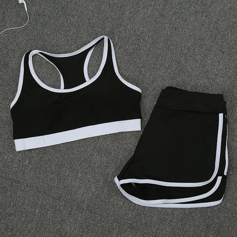 2PCS/set Women New Bra Shorts Sports Outdoor Yoga Clothes Ladies Fitness Quick-drying Breathable Suits Wholesale For Female Lady