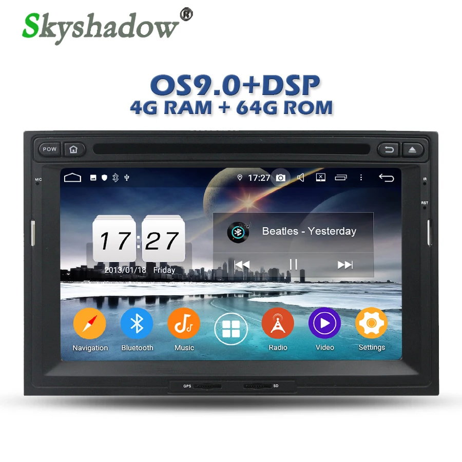 DSP Android 9,0 4G+ 64GB Автомобильный dvd-плеер gps карта радио wifi BT 4,2 для PEUGEOT PG 3008 5008 партнер CITROEN Berlingo 2010