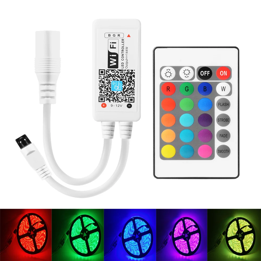 DC 12 В 5050 WiFi СВЕТОДИОДНАЯ лента SMD 300 светодиодный водонепроницаемый гибкий RGB лента IP20 IP65 IP67 IP68 Светодиодный светильник+ WiFi светодиодный контроллер