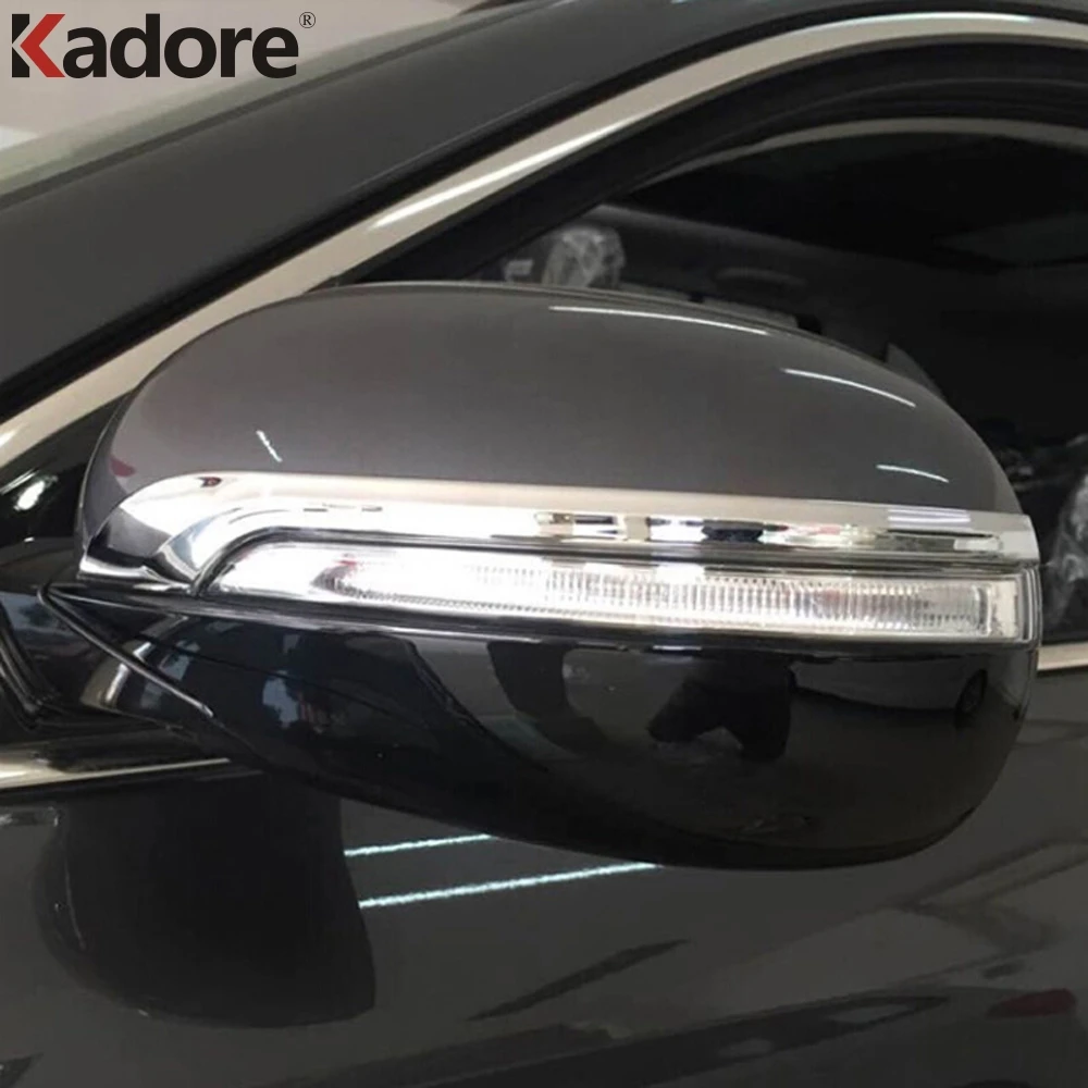

For Kia Sorento 2016 ABS Chromium Styling Side Door Rearview Mirror Strips Decoration Cover Trims Auto Accessories 2pcs/set