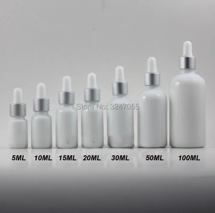 Элегантные пустые косметические эфирные масла 5 ml10ml15ml20ml30ml50ml100ml белые стеклянные