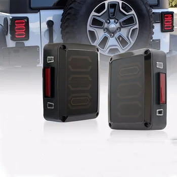 

USA/EU Version LED Diamond Tail light Black with Smoke LENS for 07-16 Jeep Wrangler JK Brake Turning Reverse light