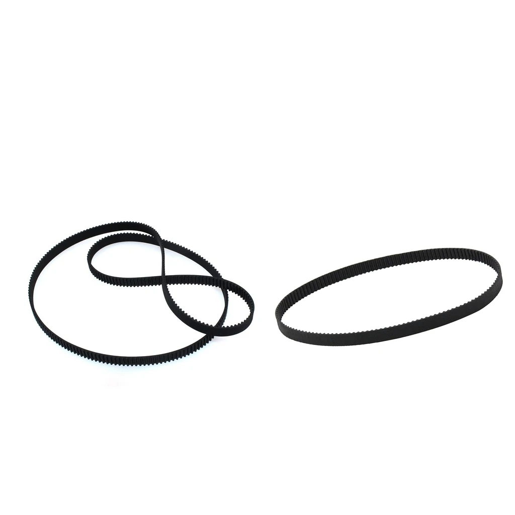 2pcs 3D Printer Belt Closed Loop Rubber GT2 Timing Belt 2GT-6 200mm & 280mm