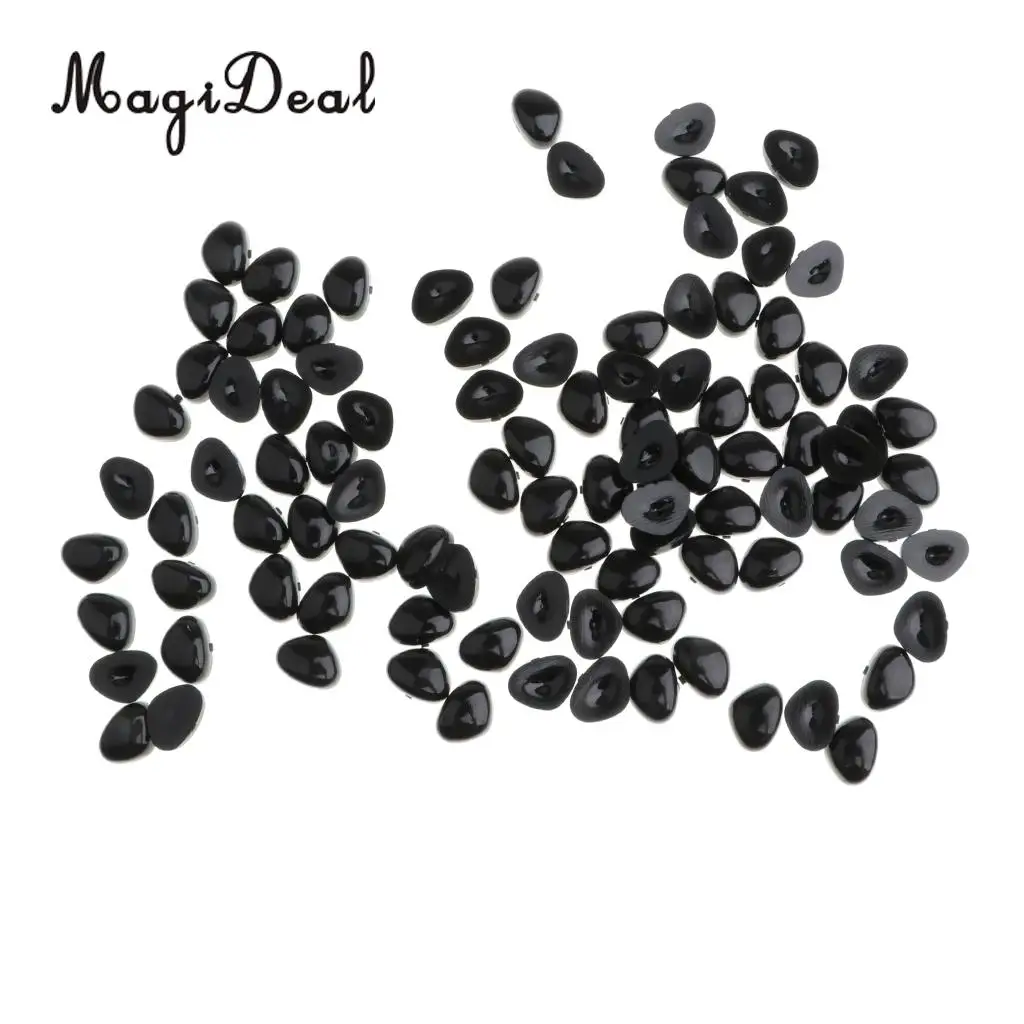 100 pieces Plastic Safety Doll Black Triangle Noses for Puppet Animal Bear Toy Craft Sewing Doll Making Supplies 11*14mm