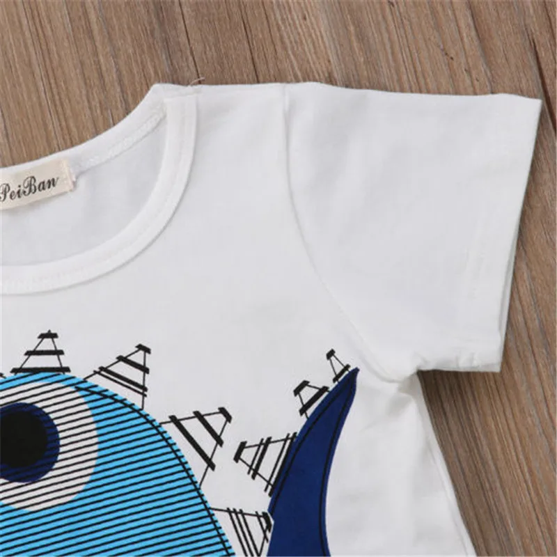2 предмета, футболка с короткими рукавами и круглым вырезом для новорожденных мальчиков+ шорты, детский летний хлопковый комплект одежды