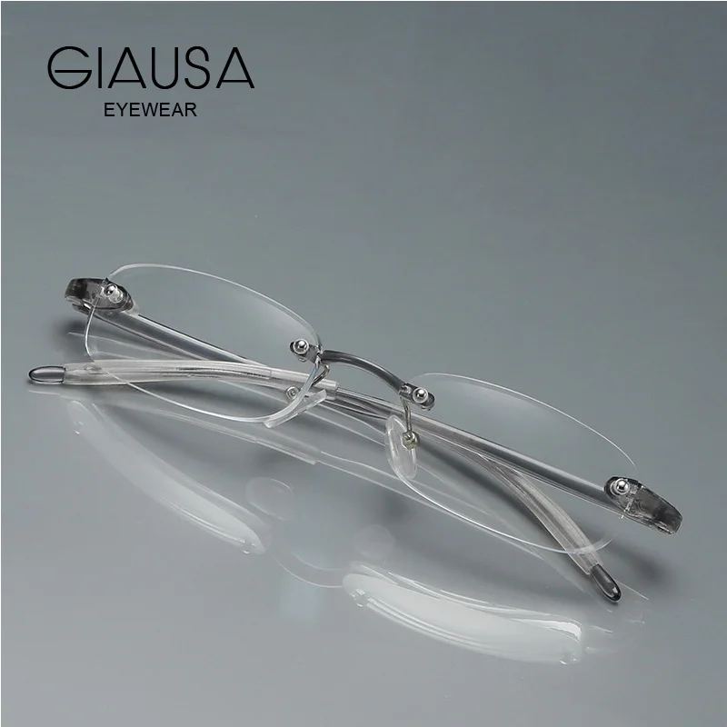 

Reading Glasses Men Women Rimless Oval Frame Eyeglass Frameless Readers Hyperopia Presbyopic Glass Diopter 1 1.5 2 2.5 3 3.5 4