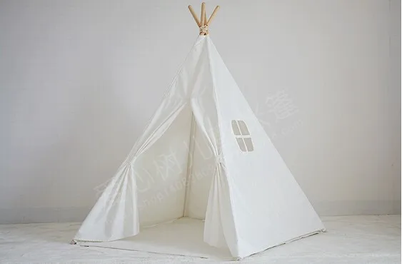 Милые картонные палатка teepee вигвама игровой домик детские тканевые кеды из коллекции домашняя игровая палатка детский игровой домик кровать, палатка крытая