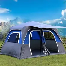2 спальных места 1 гостиная Автоматическая 5 6 8 человек непромокаемая самоуправляемая машина семейные вечерние пляжные палатки для отдыха на природе палатки для кемпинга