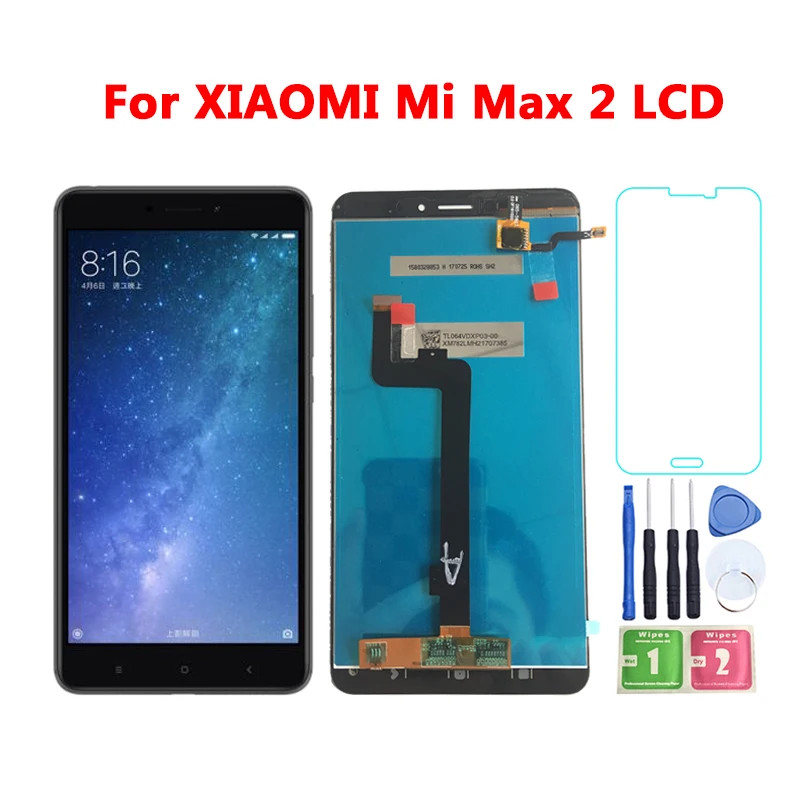 6,4" 1920x1080 ЖК-дисплей для Xiaomi Mi MAX 2 ЖК-дисплей сенсорный экран для Mi Max2 Max 2 рамка ЖК-дигитайзера запасные части