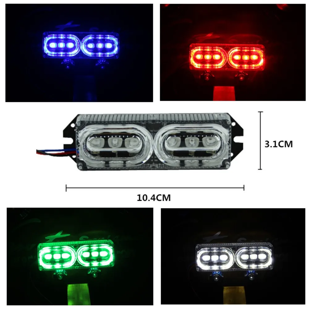 6 led мотоцикл электрический велосипед вспышка Дневной светильник задний стоп