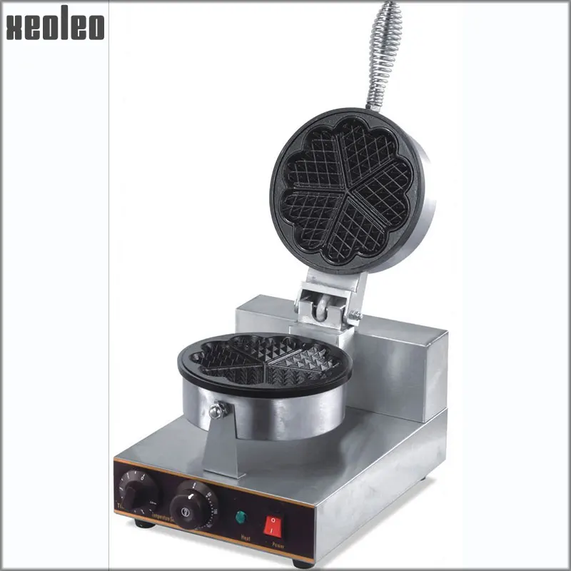 Xeoleo waffle maker Single heads sweet heart type waffle machine waffle make machine Electric Non-stick waffle maker