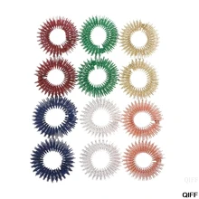 12 шт. колючий сенсорный палец Акупрессура кольцо Непоседа игрушка для детей взрослых тихий Массажер для снятия стресса помогает с фокусом May06