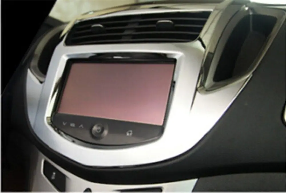 Для Chevrolet Trax 2013- хромированная внутренняя центральная консоль приборная панель накладка
