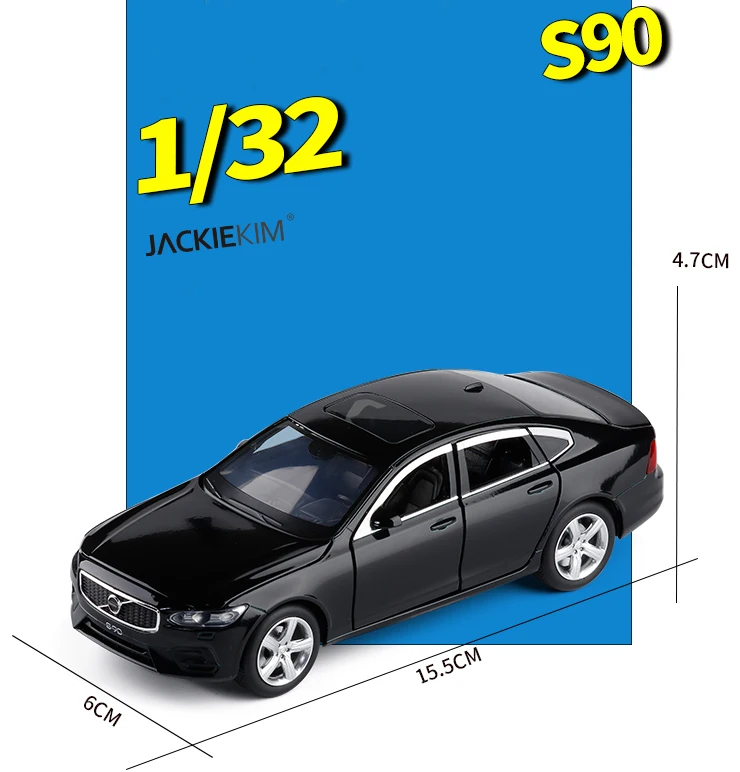 1:32 VOLVO, новинка, S90, Металлический Игрушечный Автомобиль из сплава, со звуком, светильник для детей, игрушки