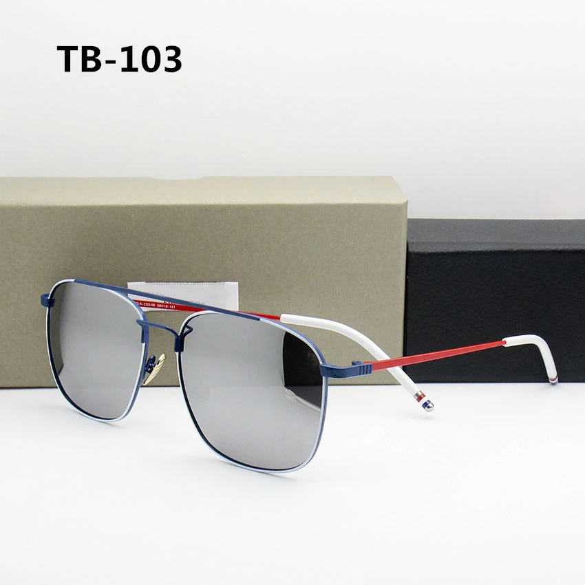 

Thom TB103 New York 2019 Polarized Sunglasses Women Mens Sunglasses Brand Designer Luxury Brand with Original Box