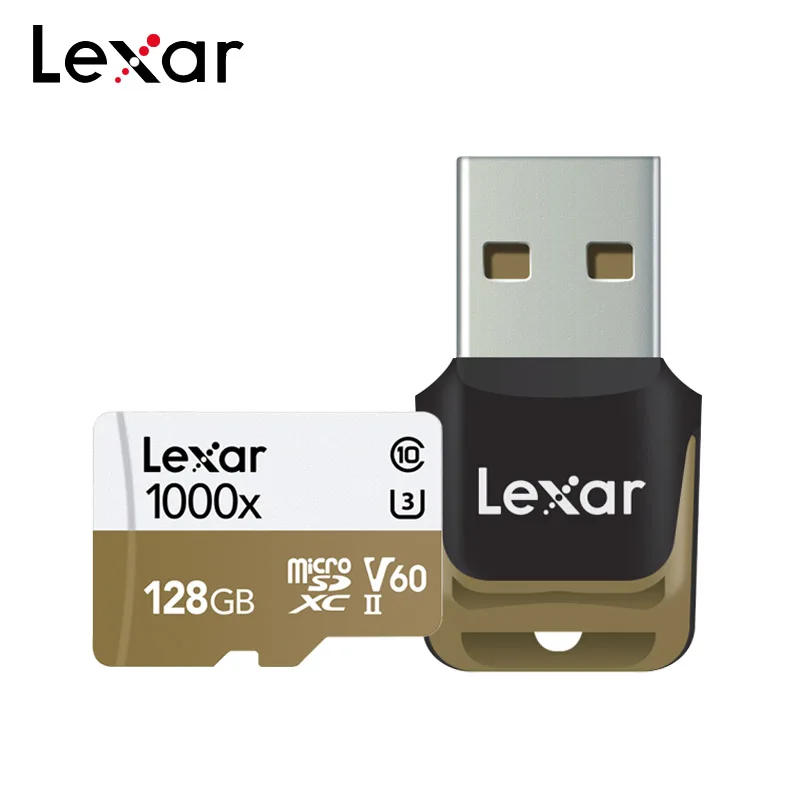 Лучший Lexar Professional 1000x Micro SD карта 32 GB 128 GB 256 GB Micro SDXC высокоскоростная карта до 150 МБ с. Class10 U3 V60 TF карты