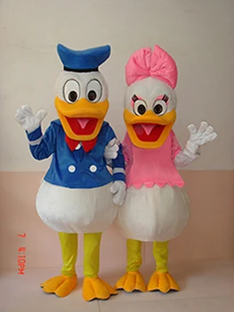

NEW LOVELY duck couple cartoon Mascot Costume Fancy Dress Animal mascot costume free shipping