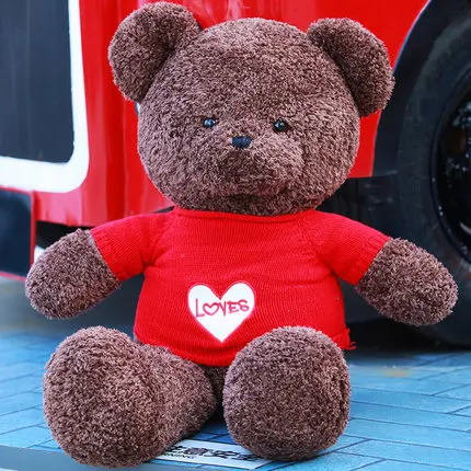50/70/90/110 см большой ребенок hug плюшевого медведя из мультфильма, как подарок для семьи и друзей, прекрасные мягкие игрушки украшения для дома - Цвет: Черный