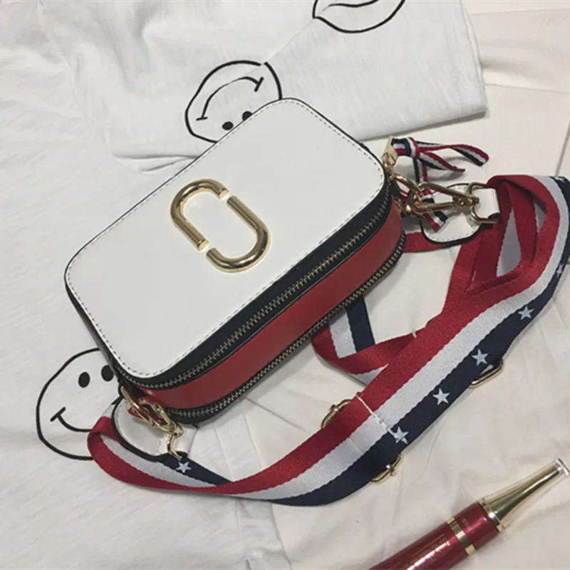 

Promotional bag female 2018 new small square bag mini zipper Messenger bag camera metal wide shoulder strap fashion hot