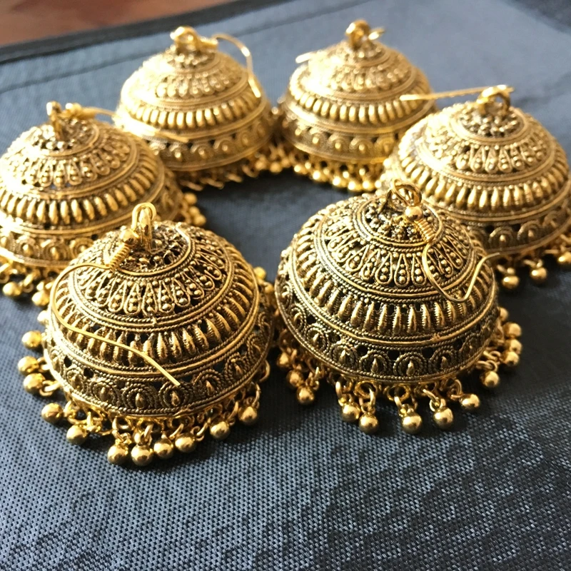 

Indian Egypt Tassel Birdcage Earrings for women Pakistani Tribal Middle East Afghan silver thailand women's luxury jewelry