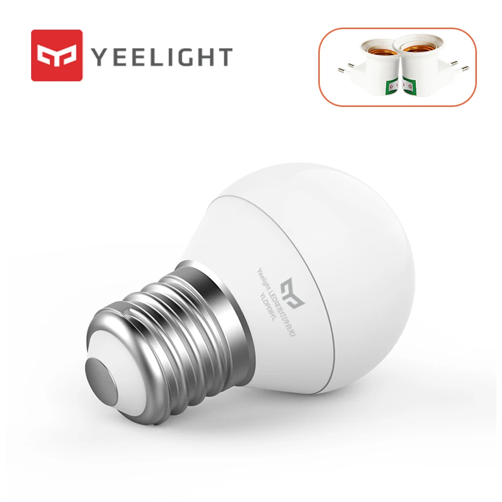 Оригинальный Xiaomi Yeelight светодиодный лампы холодный белый 5 W 6500 K E27 шарик света