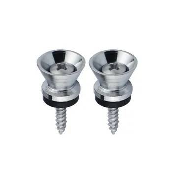 

New 2pcs Chrome Metal Guitar Strap Lock Straplock Pegs Pins End Buttons Guitar Accessories