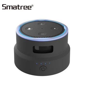 

Smatree Portable Battery Base Protective Cover For 2nd Generation Amazon Speaker Power Intelligent Echo Dot Black Support USB