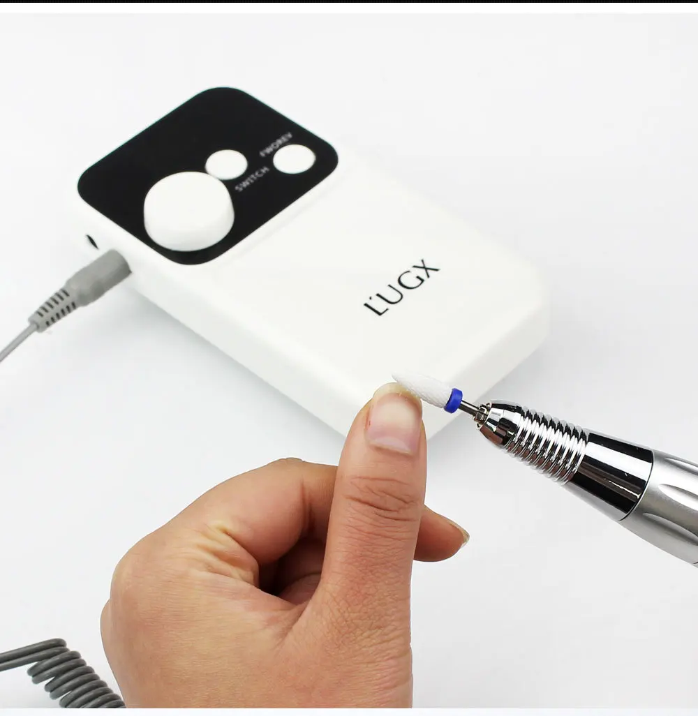 LUGX 602 18 Вт 35000 об/мин портативная электрическая дрель для маникюра, набор инструментов для полировки, оборудование для дизайна ногтей, украшения для ногтей
