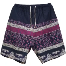 Для Мужчин's Повседневное плоский фронт Classic подходят свободные хлопковые короткие летние Пляжные шорты для Для мужчин с эластичной резинкой на талии 6XL 7XL 8XL 5XL