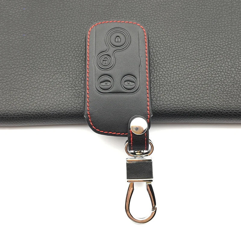 Чехол для ключей от автомобиля из натуральной кожи, чехол для Honda Elysion 2012, сумка для ключей от автомобиля/кошелек, подставка, держатель, 4 кнопки дистанционного ключа