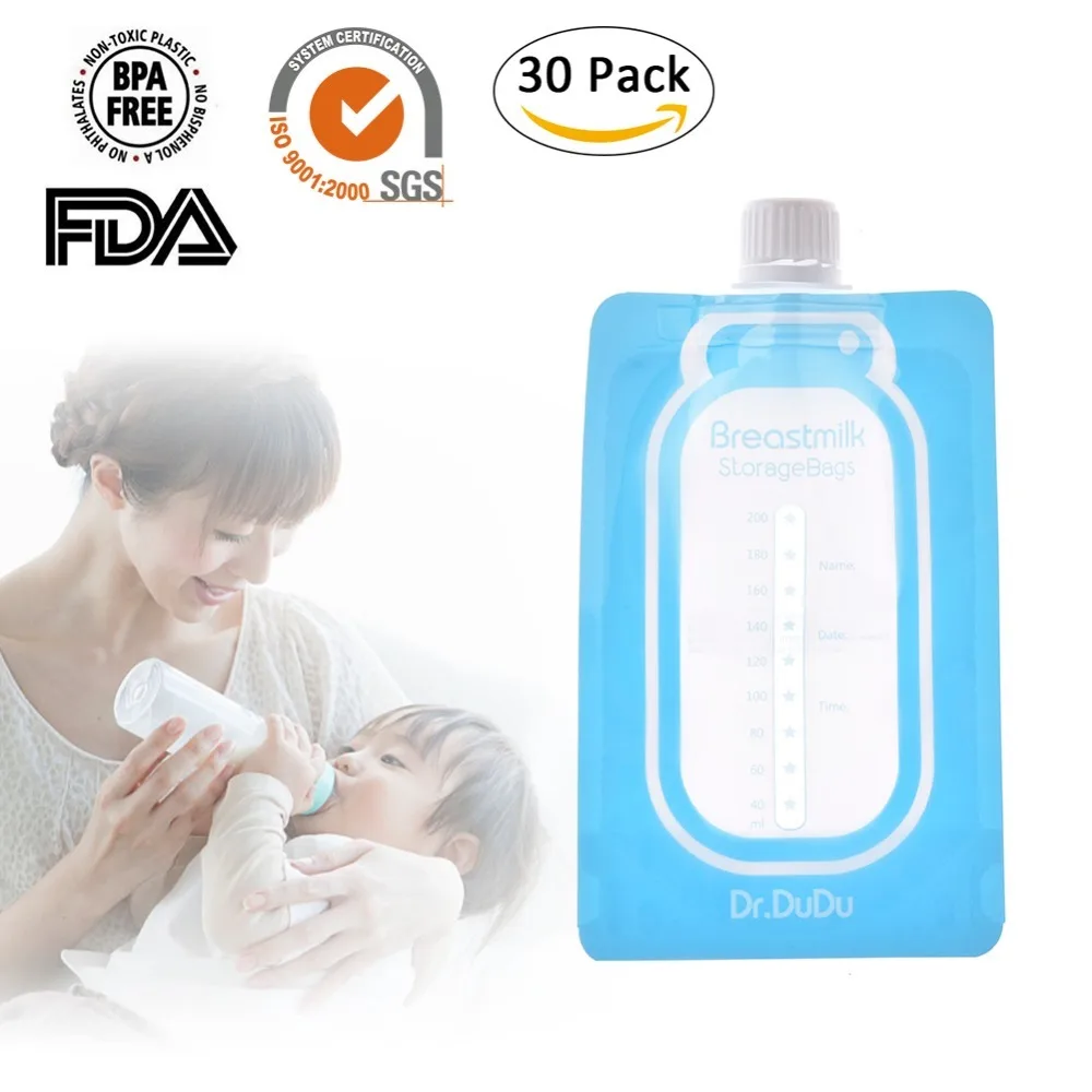 Buy 30Pcs 200ML Breast Milk Storage Bags Direct Pump