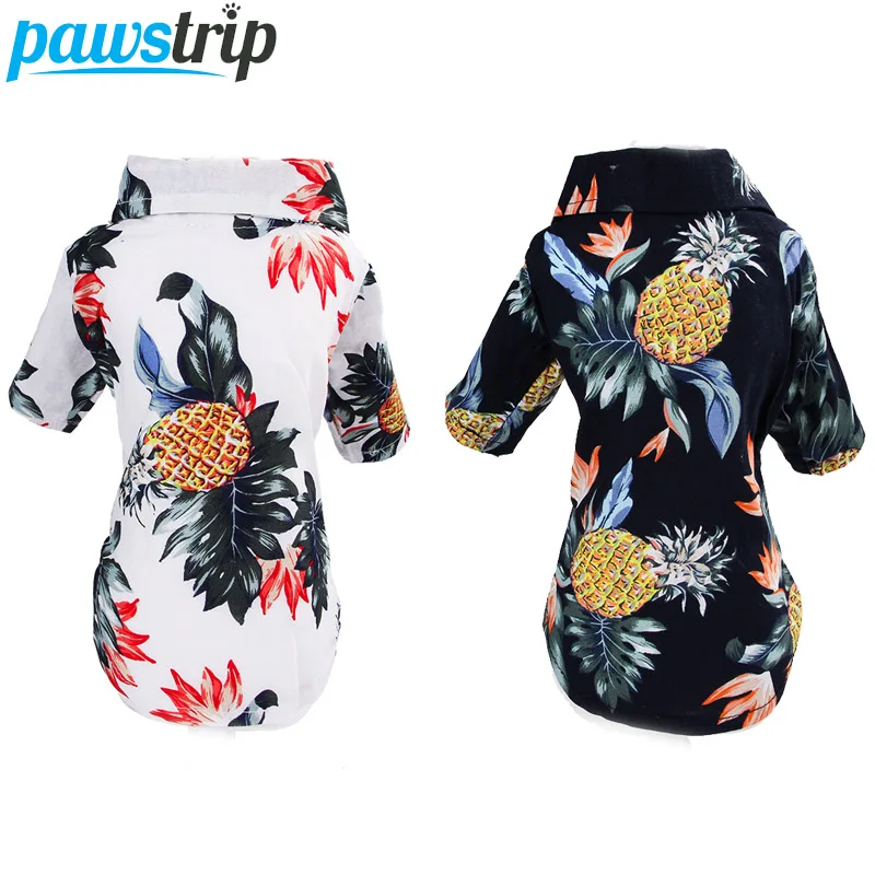 

Summer Dog Clothes Cat Shirt Cotton Linen Printed Pet Puppy Clothing Chihuahua Pug Yorkshire Dog T-Shirt/Shirts For Small Dogs