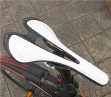 bicycle carbon saddle TOUPE leather saddle black and white bicycle seat china post free shipping super light weight 123g