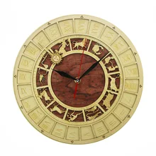 Венеция деревянные часы деревенские Kichen настенные часы Астрология наука Зодиак настенное искусство винтажные астрономические созвездия часы