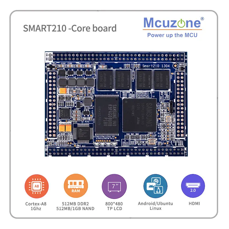 

FriendlyELEC SMART210/TINY210V2 CORE BOARD S5PV210 Cortex-A8 LCD Capacitive touch 512M DDR 512MB/1GB NAND