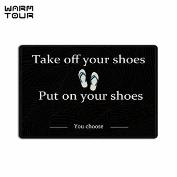

WARM TOUR Funnt Saying Black Doormats Non Slip Durable Machine-washable Home Indoors / Outdoors Doormat Mats