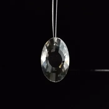 

38mm 50 pieces Oval ring faced crytstal hanging drop baroque crystal lighting accessories for room/wedding decor