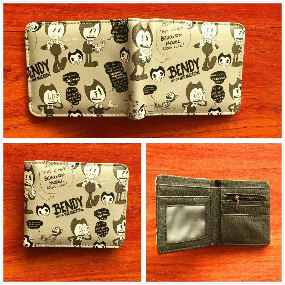 

Lovely anime cartoon wallet Bendy and the Ink Machine short credit card holder wallet boys and girls universal wallet W753