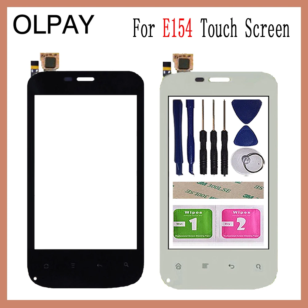 

OLPAY 3.5 inch Mobile Touch Glass For Fly E154 Touch Screen Digitizer Front Glass Lens Sensor Tools Free Adhesive And Wipes