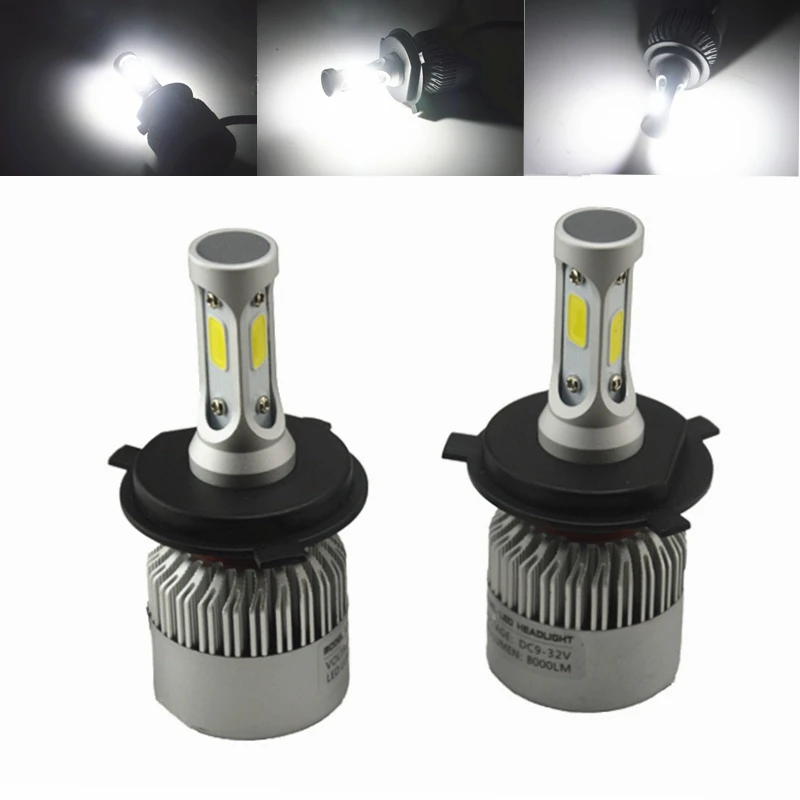 1 комплект 72W фары для 16000LM 6500K COB светодиодный головной светильник H1 H3 H4 H7 H11 9005/HB3