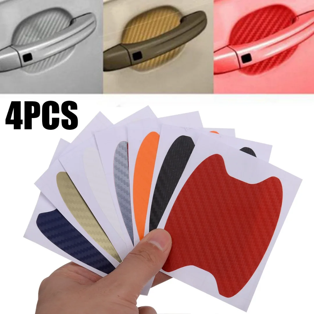 

4pcs/Set Car Door Film Sheet Handle Scratch Sticker Scratch Protector Cover Car Scratch Protector Sticker 7 Colors